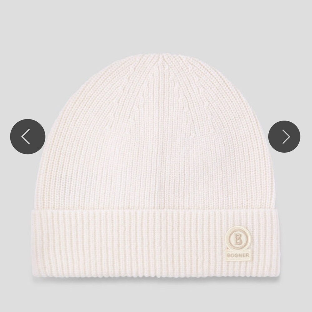 Bogner Cream Knit Beanie